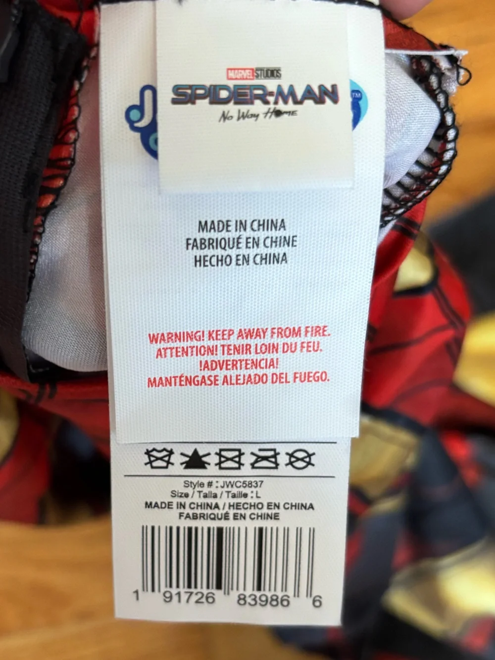 Spiderman Black, Red and Gold Superhero Jumpsuit